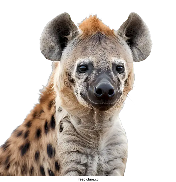 [Transparent Background PNG]Portrait of a Spotted Hyena
