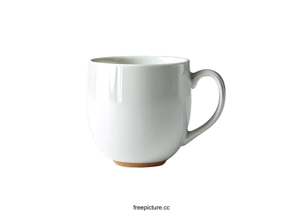 [Transparent Background PNG]Simple White Ceramic Mug
