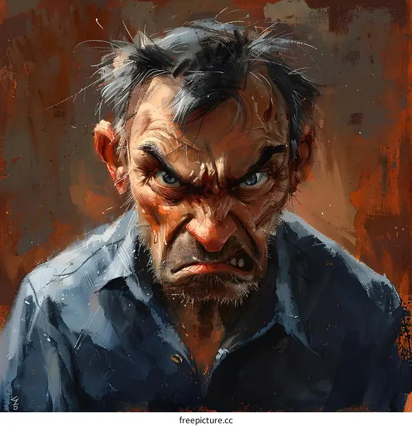 portrait of an angry man
