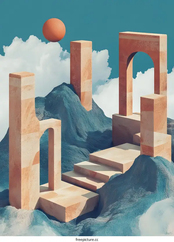 Abstract Surrealist Minimalist Arch Landscape Architecture