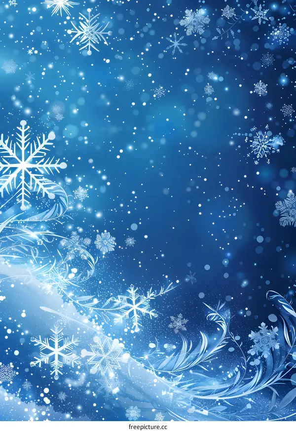 Christmas background with snowflakes