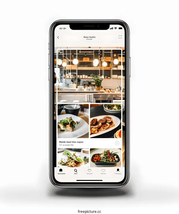 Restaurant Food Menu On Mobile Phone
