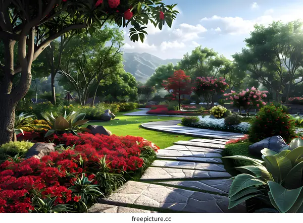 Garden landscape design renderings