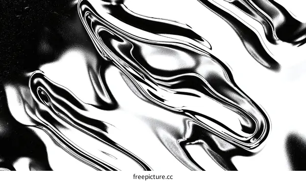 Abstract Liquid Metal Flow Art