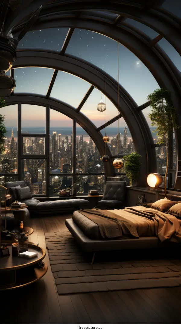 Luxury apartment with stunning city views