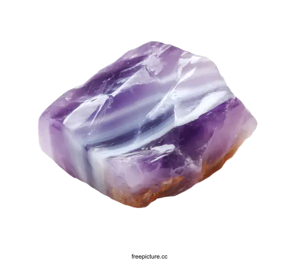 [Transparent Background PNG]Purple Amethyst Gemstone Specimen Close-up