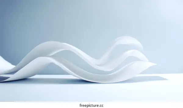 Abstract White Curving Shapes Design
