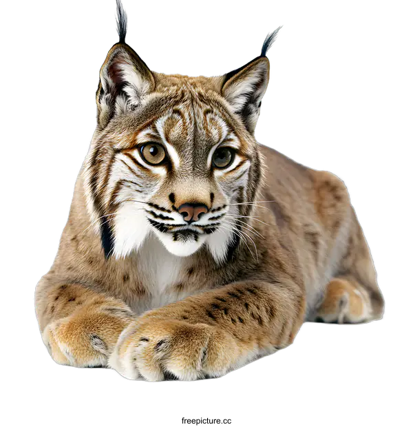 [Transparent Background PNG]Closeup of a Lynx Looking at Camera