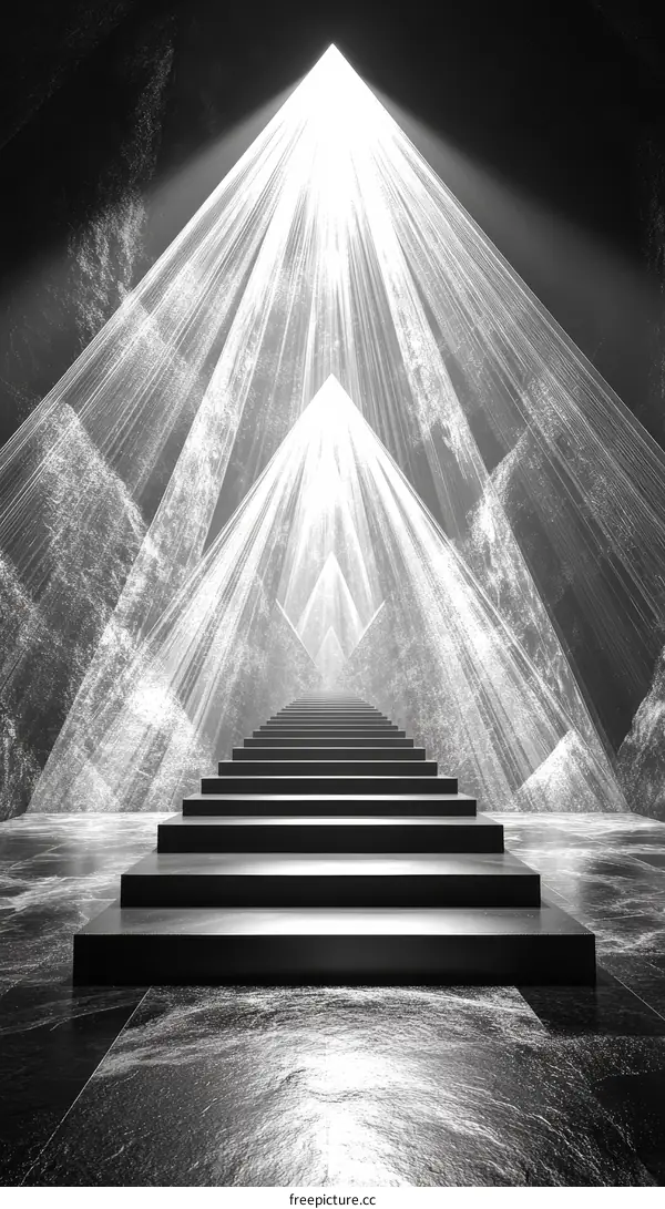 Abstract Stairway to Light Illustration