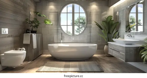 Modern Farmhouse Bathroom Interior Design