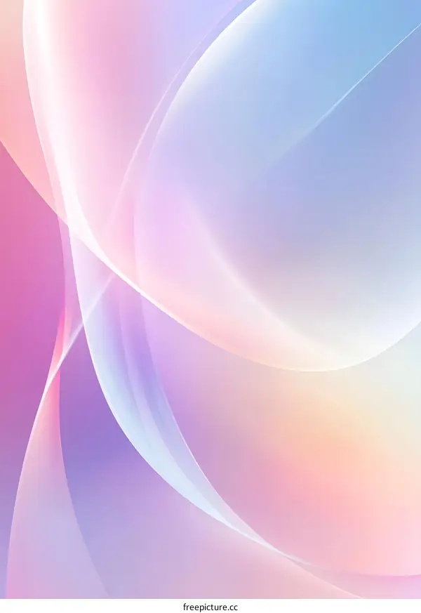 Abstract Background with Pastel Colors and Soft Curves
