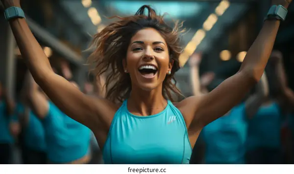 Ecstatic multiethnic group of people jumping for joy in celebration