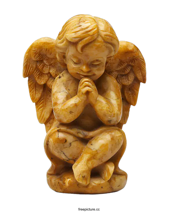 [Transparent Background PNG]Praying Angel Statue