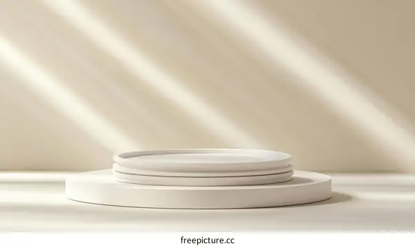 Minimalist White Product Display Podium