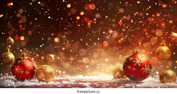 Red and Gold Festive Christmas Ornaments
