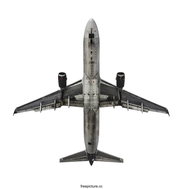 [Transparent Background PNG]Airplane from Above, Airplane view,  Aviation Industry, Aircraft on White