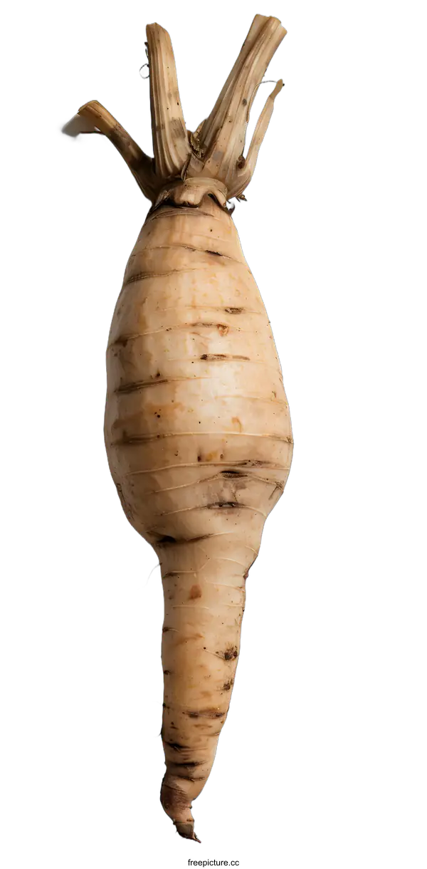 [Transparent Background PNG]Close Up of a Single Parsnip Root