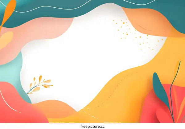 Abstract Colorful Background With White Space For Text