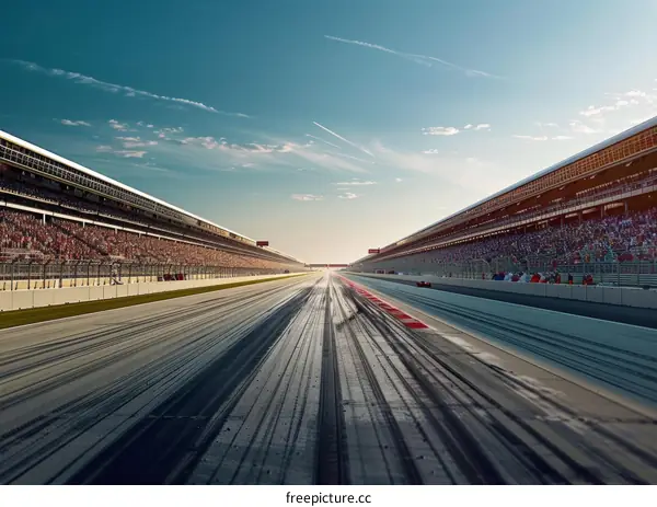 Formula One cars racing on a track