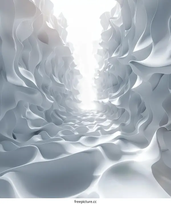 futuristic white organic tunnel