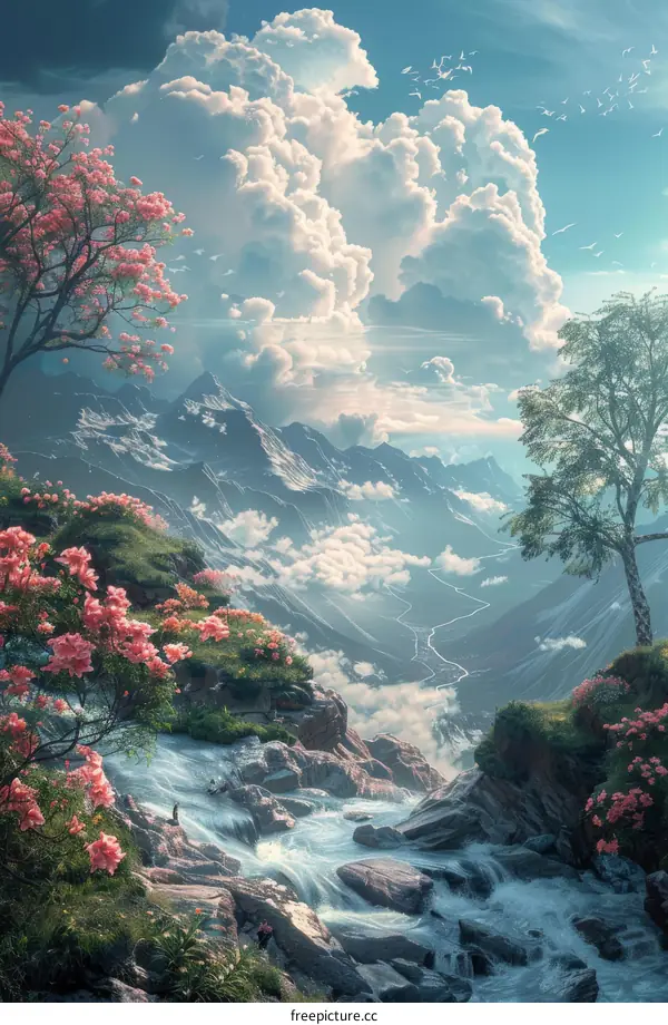 Fantasy Landscape Painting of an Enchanting World