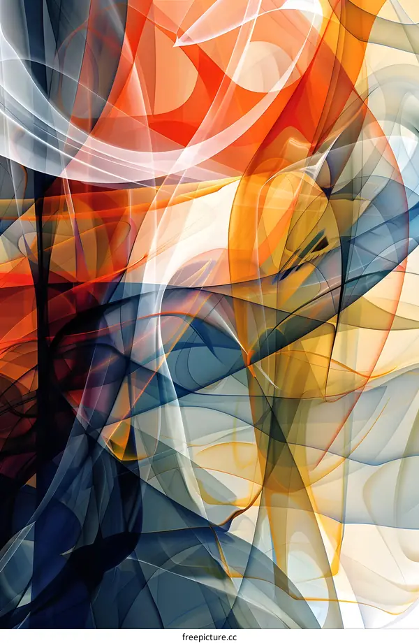 Colorful abstract ribbons