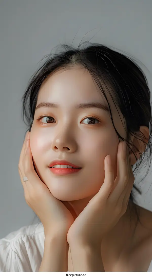 Beautiful Asian Woman Portrait With Soft Light