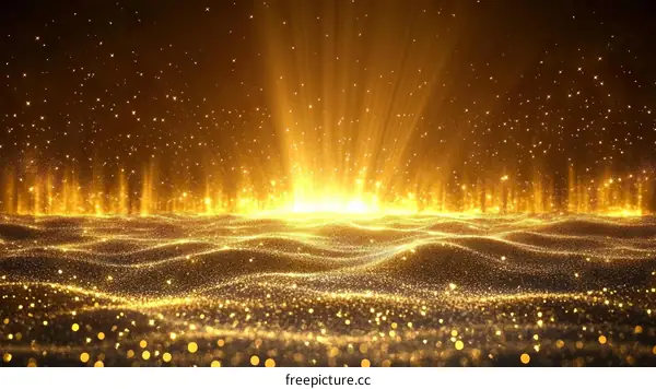 Golden Glitter Abstract Background Design