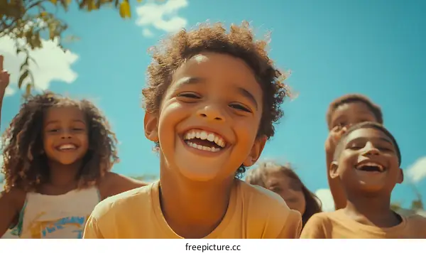 Children Laughter Outdoors