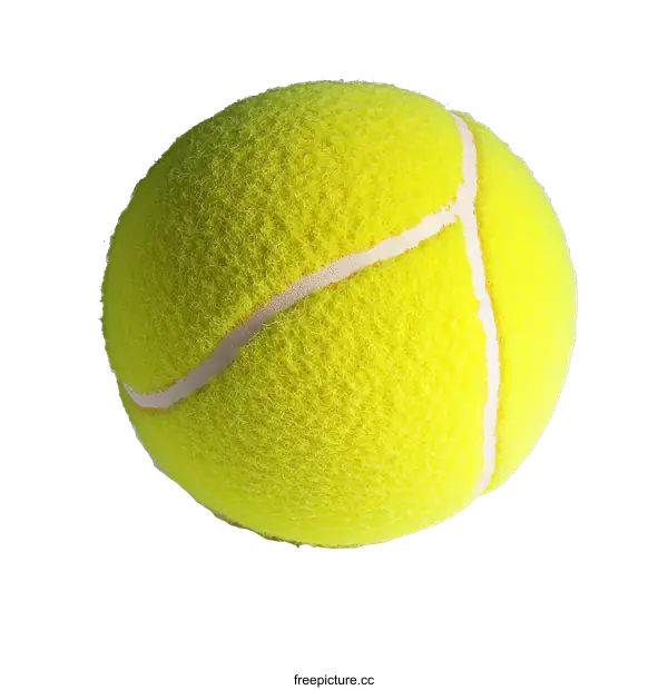 [Transparent Background PNG]Yellow Tennis Ball on White Background