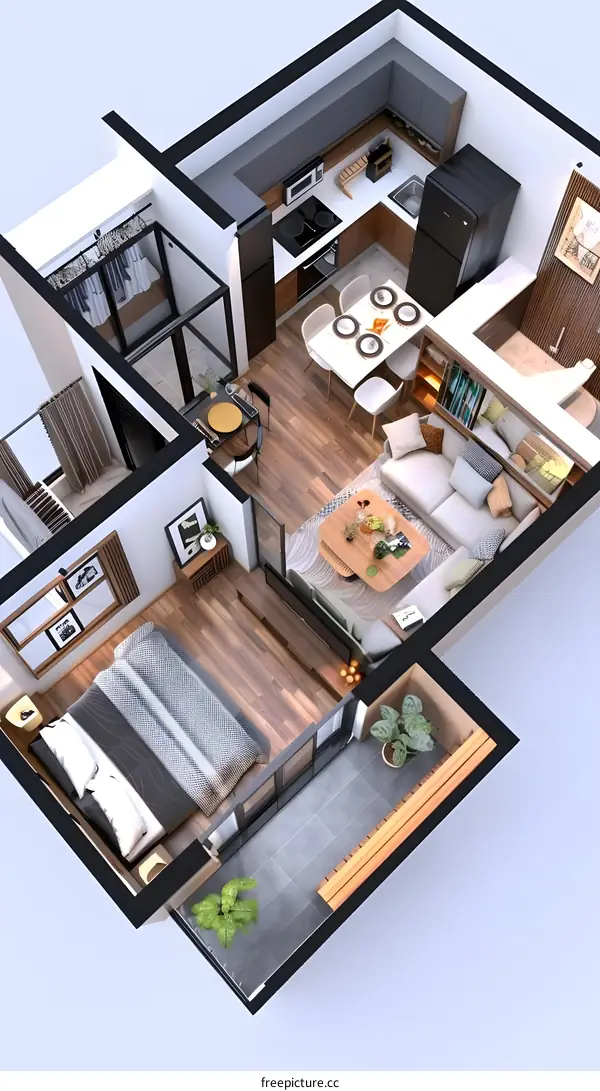 Modern Apartment Interior Design Floor Plan