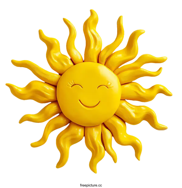 [Transparent Background PNG]Cute Smiling Sun Illustration Design