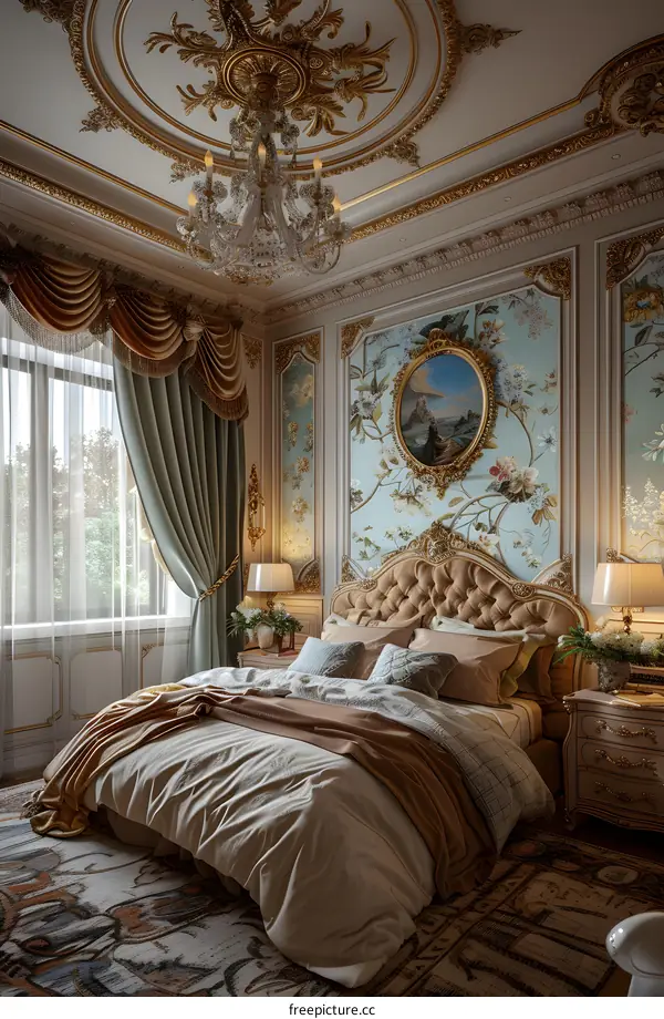 European-style luxury bedroom