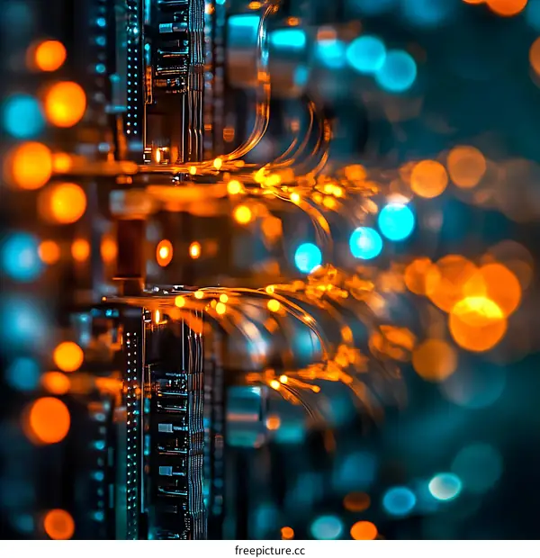 Intricate Electronic Circuit Board Detail