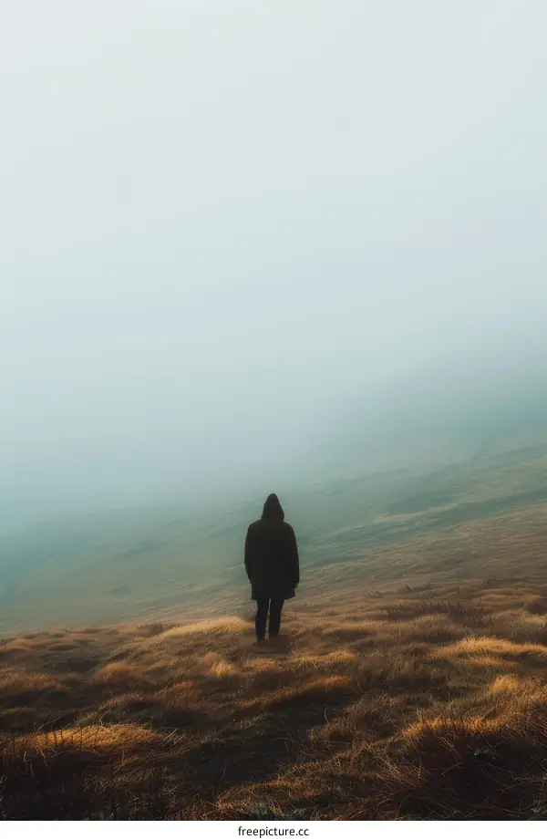 Person in a field of wheat