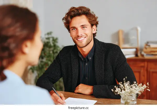 Business Meeting Between Two People