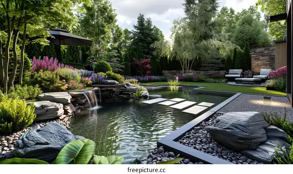 Japanese Garden in Modern Style