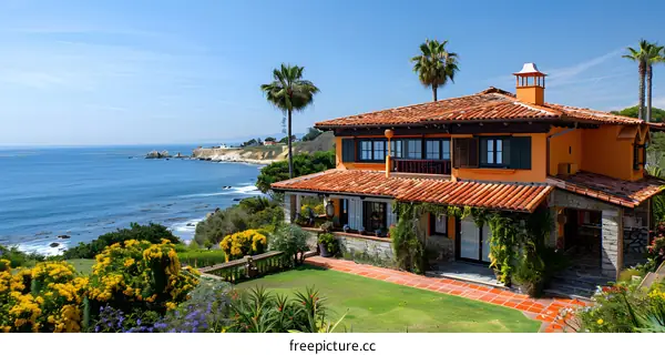 Luxury House With Ocean View And Lush Garden