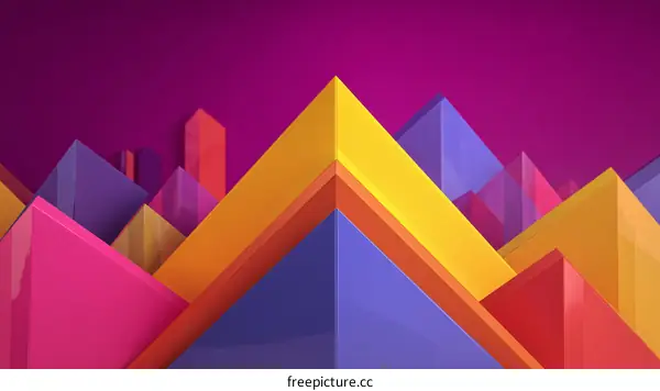 Abstract Geometric Shapes in Vivid Colors