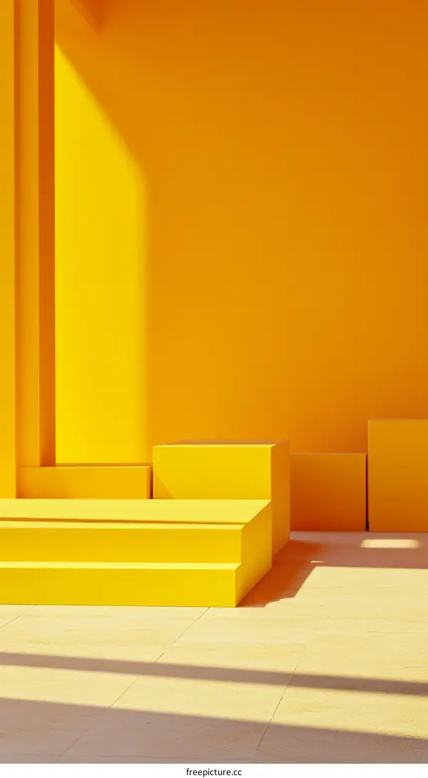 Modern Yellow Geometric Display Presentation