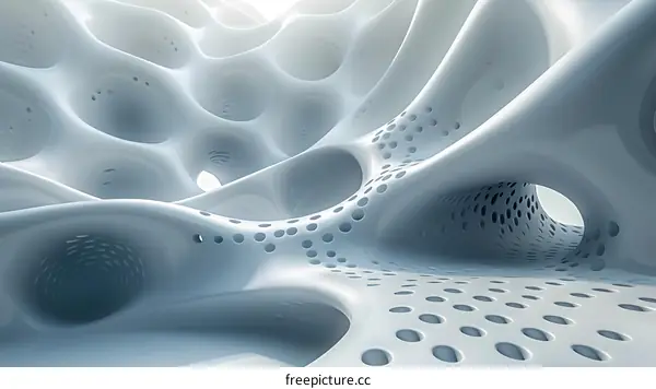 White Geometric Caves