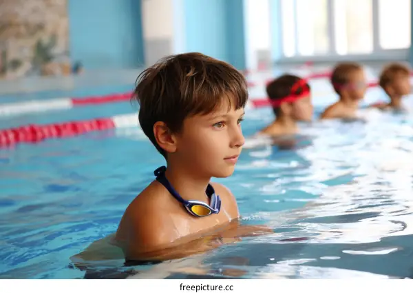 Swimming Lessons for Children in Indoor Pool