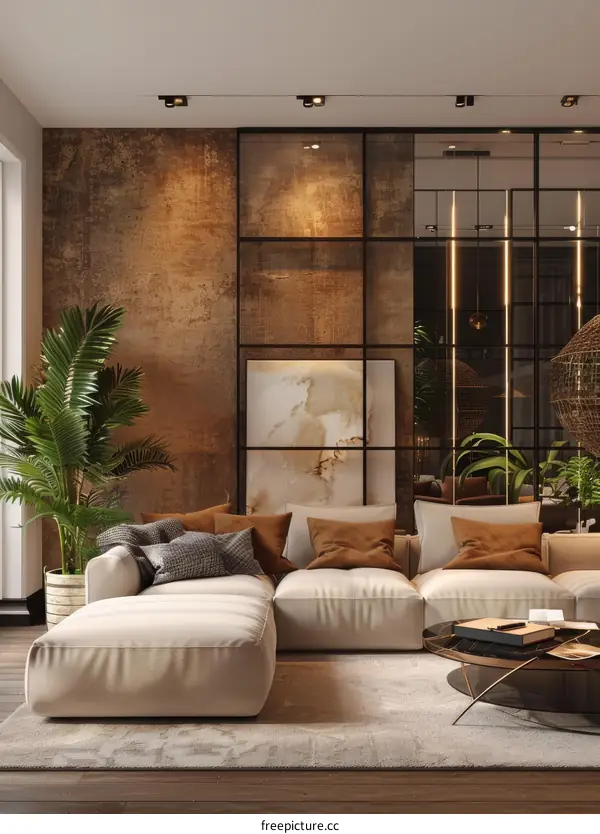 Modern minimalist living room