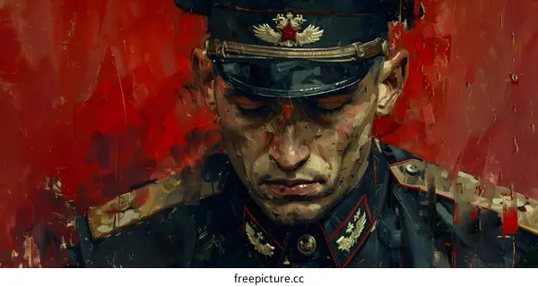 Portrait of a Russian soldier