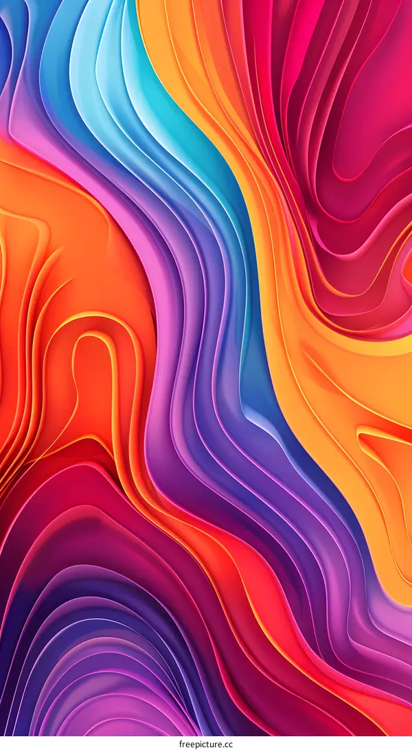 Abstract Colorful Wavy Pattern Background