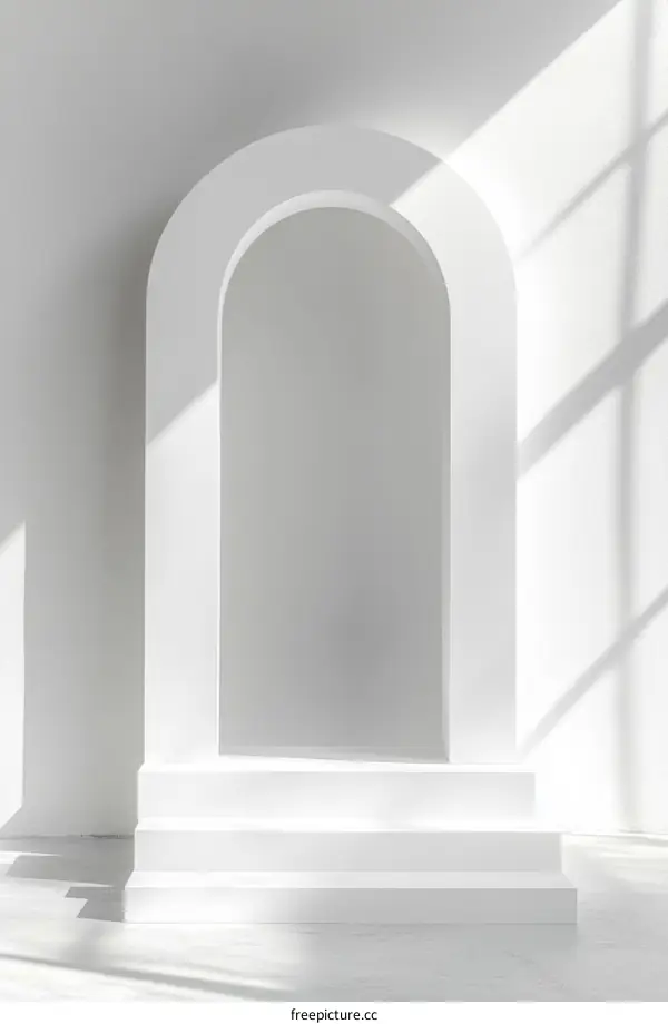 Modern Minimalist White Archway Display