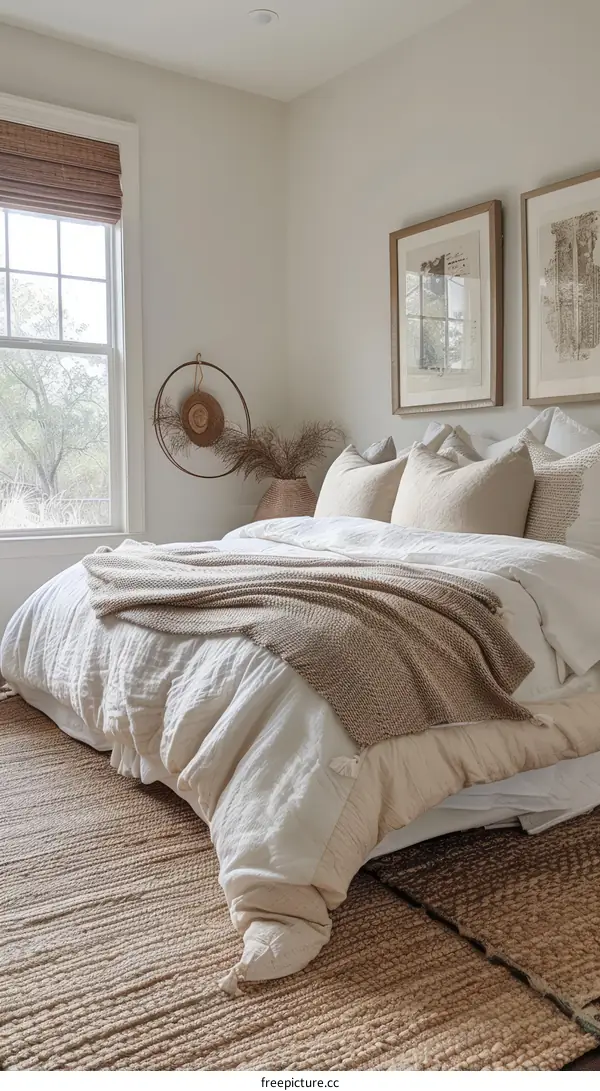 Cozy Neutral Bedroom With Natural Light