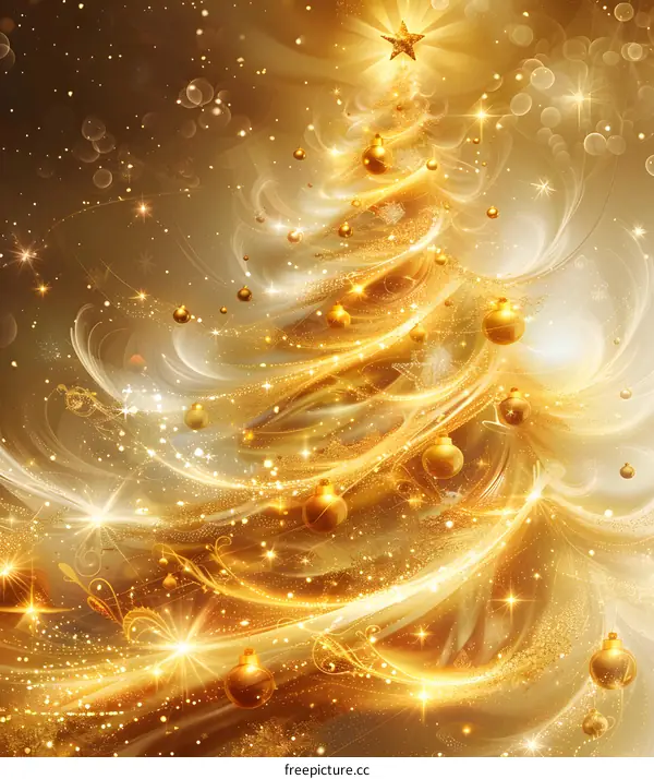 Golden Christmas Tree