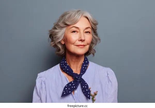 Portrait of a Stylish Senior Woman