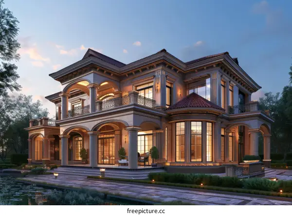 Elegant Luxury Mansion Exterior Design